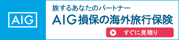 旅するあなたのパートナーAIG損保の海外旅行損害保険
